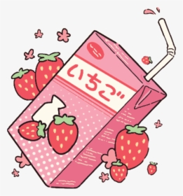 Aesthetic Strawberry Milk, HD Png Download, Transparent PNG