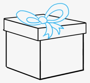 Drawing Presents Christmas Gift - Draw A Gift Box, HD Png Download, Transparent PNG