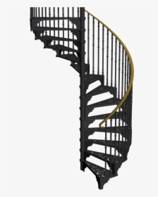 Go To Image - Black Spiral Staircase, HD Png Download, Transparent PNG
