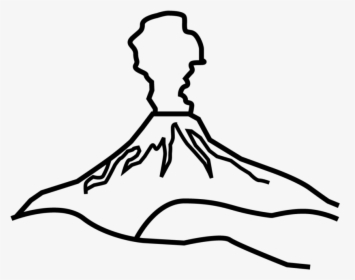 Volcano Black And White Png, Transparent Png, Transparent PNG