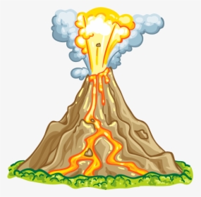 Volcano And Parts Png Clipart , Png Download - Volcanic Eruption Free Clipart, Transparent Png, Transparent PNG
