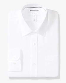Slim Fit White Shirt By Amazon Essentials - Dress Shirt, HD Png Download, Transparent PNG