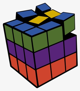 Rubiks Cube 3d Colored Svg Clip Arts - Rubiks Cube Coloring Pages, HD Png Download, Transparent PNG