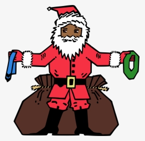 Santa Giving Presents Clip Arts - Santa Claus, HD Png Download, Transparent PNG