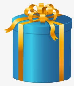 Blue Present Box Png Clip Art - Gift Box Clipart Blue, Transparent Png, Transparent PNG
