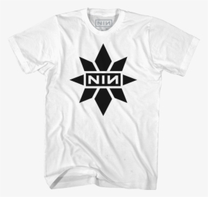 Captain Marvel X Nin Collab White Tee - Nine Inch Nails Captain Marvel Shirt, HD Png Download, Transparent PNG