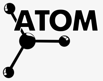 Atom Logo Black And White - Logo Atom, HD Png Download, Transparent PNG