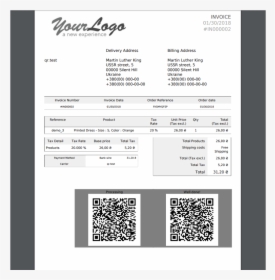 Invoice With Qr Code, HD Png Download, Transparent PNG