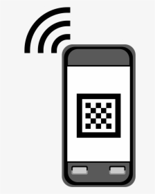Qrcode Reader Clip Arts - Transparent Qr Code On Mobile, HD Png Download, Transparent PNG