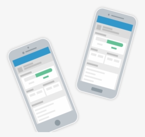 Illustration Of Two Mobiles Showing Cezanne Hr Software - Android 2 Mobile Png, Transparent Png, Transparent PNG