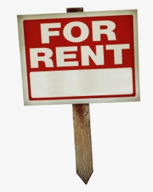 For Rent Sign On Wooden Pole - Transparent For Rent Png, Png Download, Transparent PNG