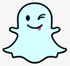 Blue Ghost Snapchat Sc Icon Overlay Sticker Tumblr - Blue Snapchat Ghost, HD Png Download, Transparent PNG