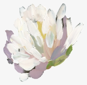 Hand Painted White Watercolor Flower Png Transparent - White Flowers Png Transparent, Png Download, Transparent PNG