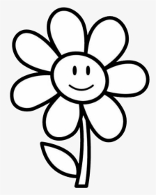 Sunflower Clipart Black And White - Clip Art Black And White Flower, HD Png Download, Transparent PNG