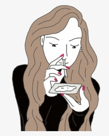 Cocaine Dream Meanings - Woman Snorting Cocaine Cartoon, HD Png Download, Transparent PNG