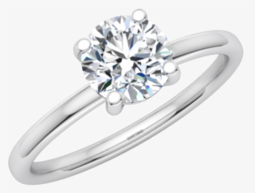 Petite Comfort Fit Solitaire Engagement Ring - Solitaire Diamond Ring Png, Transparent Png, Transparent PNG