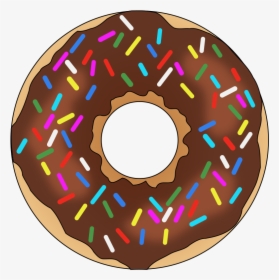 Rainbow Sprinkles Donut - Sprinkle Donut Clip Art, HD Png Download, Transparent PNG