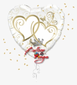 Large Entwined Gold Hearts - Entwined Heart, HD Png Download, Transparent PNG