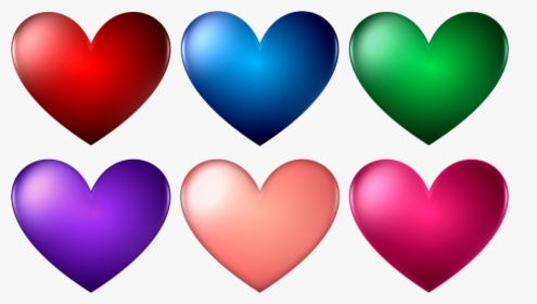 Heart, Shape, Love, Romance, Valentine, Romantic - Heart Shape Different Color, HD Png Download, Transparent PNG