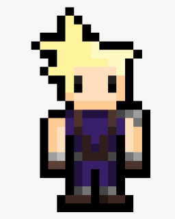 Big Eye Cloud Strife - Connor Pixel Art, HD Png Download, Transparent PNG