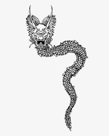 Full Body Clip Arts - Chinese Dragon Black And White Clipart, HD Png Download, Transparent PNG