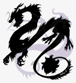 Asian Dragon Png - Shadow Chinese Dragon, Transparent Png, Transparent PNG