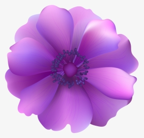 Flower Computer Icons Purple Clip Art - Purple Flower Transparent Background, HD Png Download, Transparent PNG
