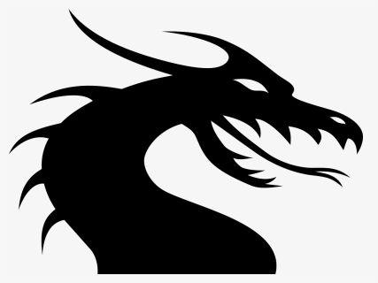 Dragon, Monster, Silhouette, Chinese Dragon - Easy Dragon Clip Art, HD Png Download, Transparent PNG