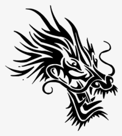 Chinese Dragon Silhouette White Dragon - Black Dragons E Sports, HD Png Download, Transparent PNG