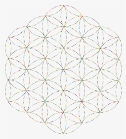 Symmetry,area,line - Flower Of Life Dots, HD Png Download, Transparent PNG