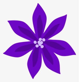 Lily Flower Clip Art Cliparts - Purple Flower Clipart, HD Png Download ,  Transparent Png Image - PNGitem