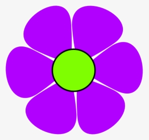 Flower Power Clip Art - Purple Flower Clipart, HD Png Download, Transparent PNG