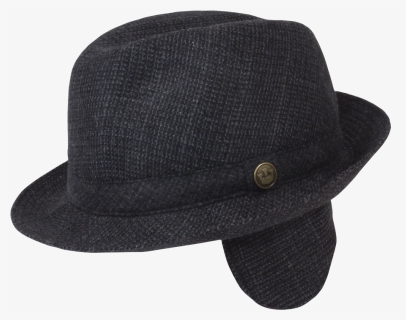 Mario Santorini Wool Tweed Fedora With Earflaps From - Fedora, HD Png Download, Transparent PNG