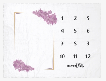Monthly Milestone Baby Blanket With Purple Flowers - Hydrangea, HD Png Download, Transparent PNG