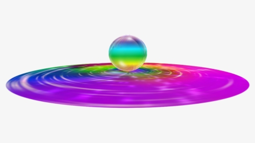 #water #drop #rainbow #puddle - Circle, HD Png Download, Transparent PNG