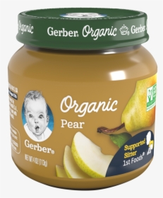 Gerber 1st Foods Organic Pear - Jar Gerber Baby Food, HD Png Download, Transparent PNG