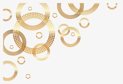 Golden Gold Euclidean Vector Circle Ring Clipart - Gold Circle Border, HD Png Download, Transparent PNG