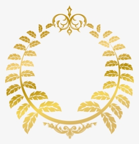 Vine Clipart Gold Leaf - Gold Leaf Circle Png, Transparent Png, Transparent PNG