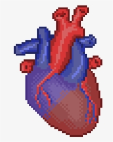 Pixels Drawing Realistic - Real Heart Pixel Art, HD Png Download, Transparent PNG