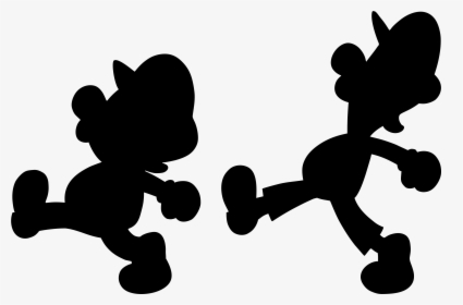 Picture Royalty Free Idubbbz Drawing Silhouette - Mario And Luigi Silhouette, HD Png Download, Transparent PNG