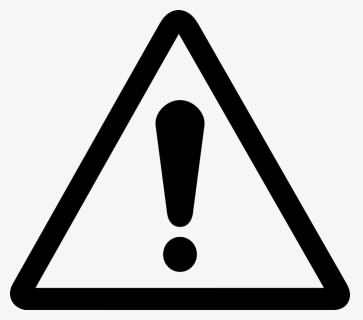 Exclamation Mark, Warning, Danger, Attention, Black - Warning Icon Black And White, HD Png Download, Transparent PNG