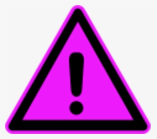 Pink Clipart Exclamation Mark - Pink Warning Sign Png, Transparent Png, Transparent PNG