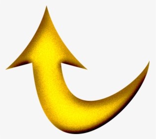 Arrow Curved Up - Curved Arrow Gold Png, Transparent Png, Transparent PNG