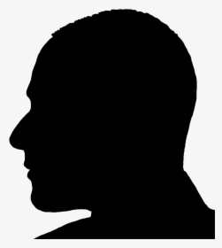Silhouette Man Head In Profile - Silhouette Man Head Profile, HD Png Download, Transparent PNG