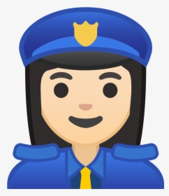 Woman Police Officer Light Skin Tone Icon - Emoji Policial Png, Transparent Png, Transparent PNG