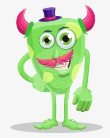 Cartoon Monster With Horns, HD Png Download, Transparent PNG