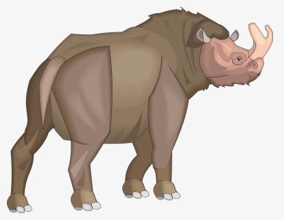 View, Side, Horns, Animal, Ancient - Prehistoric Two Horn Rhino, HD Png Download, Transparent PNG
