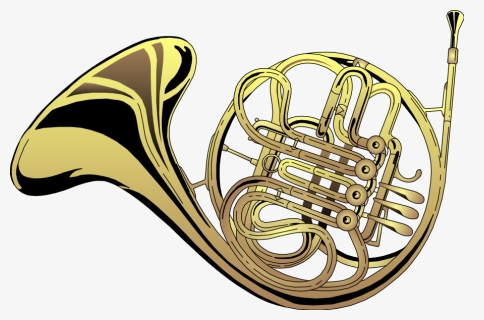 French Horn Free Vector 4vector - French Horn Clip Art, HD Png Download, Transparent PNG