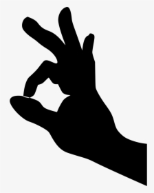 Ok Accept Fingers - Ok Hand Sign Shadow, HD Png Download, Transparent PNG