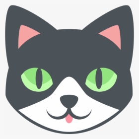 Cat Emojipedia Animal Whiskers - Cat Face Png, Transparent Png, Transparent PNG